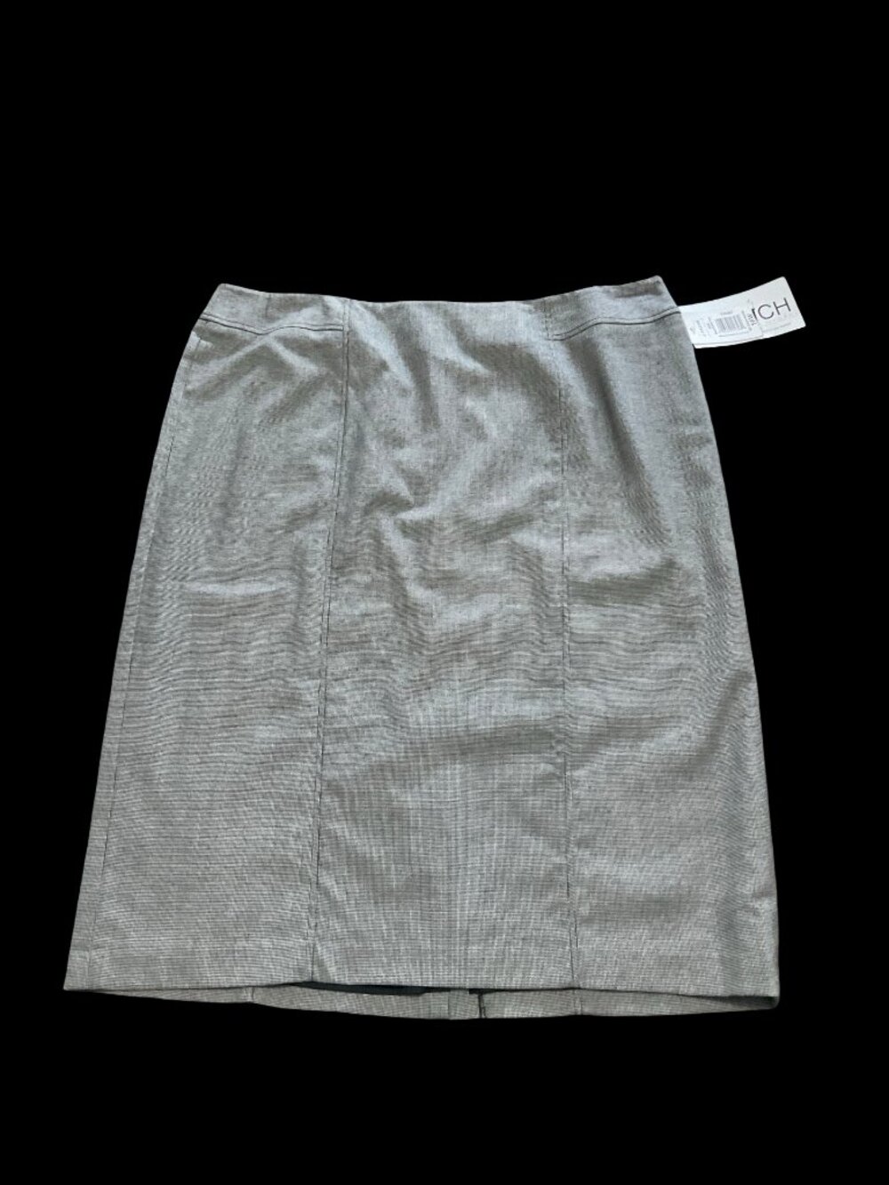 Grey Houndstooth Pencil Skirt
